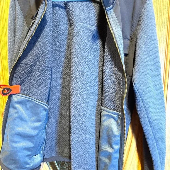 The North‎ Face Mens Fleece Jacket Full Zip Blue Black Outdoor Casual - Picture 4 of 7